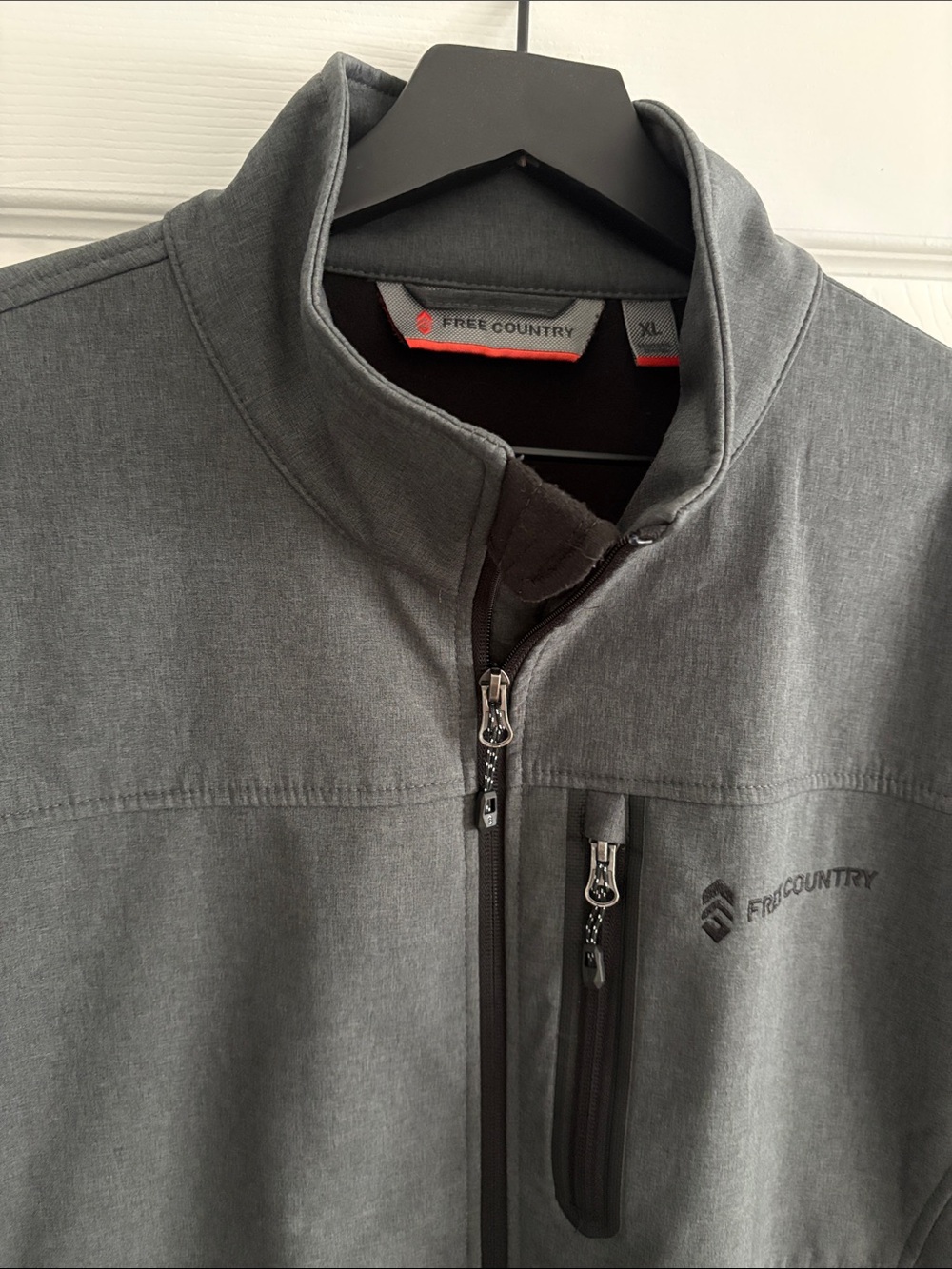 Free Country Men's Gray Softshell Performance Jacket - Picture 3 of 3